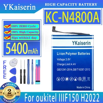 YKaiserin 5400 мАч Сменный Аккумулятор KC-N4800A KCN4800A Для Аккумуляторов Мобильных Телефонов oukitel IIIF150 H2022