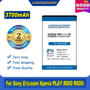 100% Оригинальный Аккумулятор LOSONCOER 3700 мАч BST-41 BST 41 Для Sony Ericsson XPERIA A8i M1i X1 X2 X10 X1a X2a Play Z1i X10i
