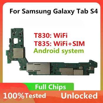 Полностью разблокирован для Samsung Galaxy Tab S4 T830 T835 Материнская плата Оригинальная Основная системная логическая плата Android Чистый IMEI OS