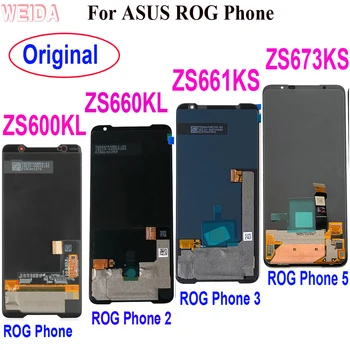 Оригинальный ЖК-дисплей Для ASUS ROG Phone 2 Phone 3 Phone 5 ZS660KL ZS600KL ZS661KS ZS673KS ЖК-дисплей С Сенсорным Экраном и Цифровым Преобразователем в сборе