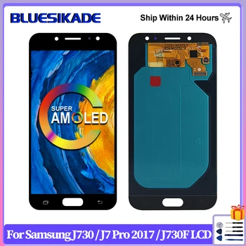 Super AMOLED J730F Дисплей Для Samsung Galaxy J730 LCD J730G/DS Сенсорный Экран Дигитайзер для Samsung J7 Pro 2017 Замена Деталей