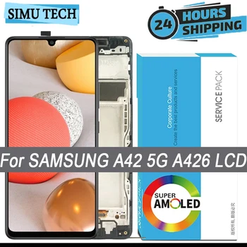 AMOLED ЖК-дисплей с Сенсорным экраном, Дигитайзер В Сборе, Запасные части, подходят для Samsung Galaxy A42 5G, A426, A426B, 6,6 