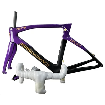 Фиолетовый Хамелеон Черный T1100 1K F14 Карбоновые Рамы Для Шоссейных Велосипедов С Прямым Креплением Тормозной Велосипедный Каркасный Руль от DPD UPS Для ЕС