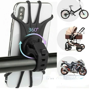 Новый держатель для велосипедного телефона, навигация для велосипедного мотоцикла, электромобиля, силиконовый ремешок для телефона, Противоударный эластичный силиконовый держатель