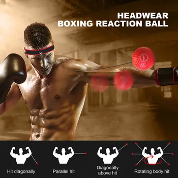 Набор боксерских мячей с регулируемым оголовьем для тренировки скорости удара, реакции и ловкости, с сумкой для хранения