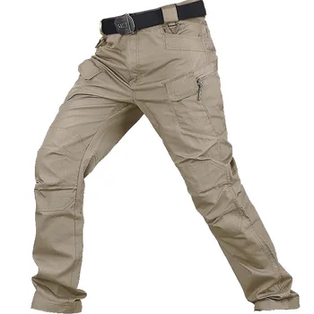Уличные тактические водонепроницаемые брюки-карго, мужские повседневные эластичные износостойкие брюки SWAT с несколькими карманами для бега трусцой, Армейские брюки в стиле милитари
