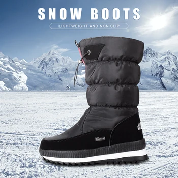 Женская обувь для ходьбы на плоской подошве, водонепроницаемые зимние ботинки, ботинки для холодной погоды, нескользящие, удобные для путешествий на открытом воздухе