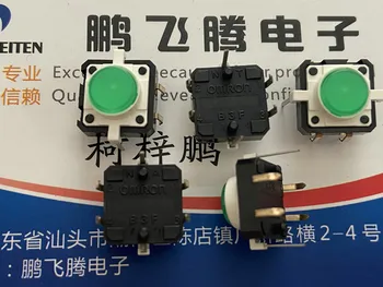 1ШТ Японский сенсорный выключатель B3F-9200 12 *12 кнопка с подсветкой, зеленый свет, прямой штекер, 4 фута