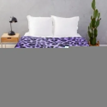 Фиолетовое покрывало с леопардовым принтом, покрывала для кроватей, предметы первой необходимости в комнате общежития, Детские одеяла на заказ