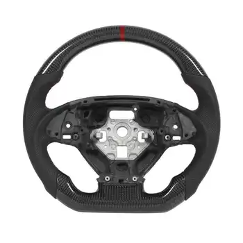 Рулевое колесо из перфорированной кожи Наппа, изготовленное на заказ из углеродного волокна, подходит для Chevrolet Corvette C7 2014 2015 2016 2017 2018 2019