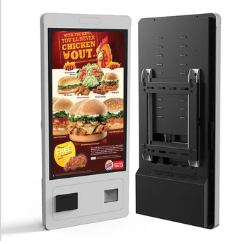 Фаст-фуд с сенсорным экраном 21,5 24 32 дюймов, кассовый аппарат самообслуживания, киоск для оплаты заказов для ресторанов