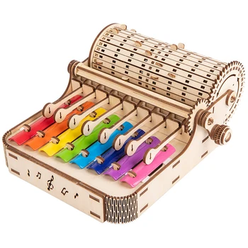 8-Тонный Ксилофон Пианино DIY Kit 8-Нотный Красочный Ксилофон Рукоятка Старинный Деревянный Глокеншпиль Ударный Музыкальный Инструмент