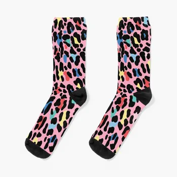 Rainbow leopard от Elebea Socks Футбольные забавные носки носки дизайнерского бренда Женские Носки мужские