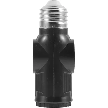 Стандартный для США E26 Разъемный Двойной Держатель Лампы с Тремя штекерами для Преобразования с Переключателем на молнии (модель на молнии) Прочный Пластиковый Адаптер