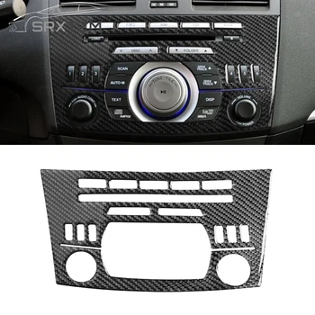 Накладка на рамку мультимедийной кнопки из углеродного волокна для Mazda 3 Axela 2010 2011 2012 2013 Автомобильные наклейки