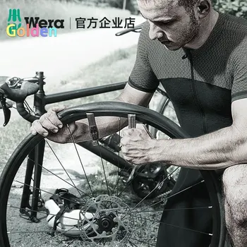 Велосипедный набор Wera с 15 Рычагами Домкрата для шин, Отвертка С Шестигранным ключом Torx, 15шт, 05004182001, Супер Компактное решение