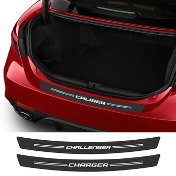 Наклейка на порог багажника автомобиля, наклейка из углеродного волокна, Аксессуары для Dodge Challenger Charger Avenger Caliber Caravan Dart Journey Nitro
