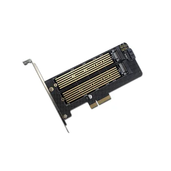M.2 NVMe NGFF SSD для PCIE X4 X8 X16 Слот для карт Памяти SATA Двухдисковый Адаптер Карта Расширения Поддерживает Подключение MKey BKey