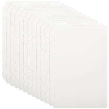 12 Шт Ограждение внутренней страницы Подшивка для отрывных листов Маркеры для книг Вкладки для классификации карточек для файлов Блокнот Разделители для индексов из полипропилена