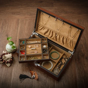 Шкатулка для ювелирных изделий из массива дерева Zebra Wood Коробка для хранения часов и ювелирных изделий Коробка для коллекции ювелирных изделий