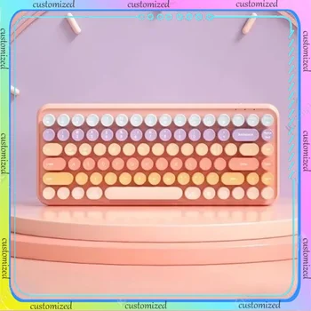 Беспроводная клавиатура K608, симпатичная эргономичная офисная клавиатура, легкий и портативный бесшумный набор клавиатуры и мыши емкостью 800 мАч для ноутбука