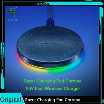 Оригинальный Коврик Для Зарядки Мыши Razer Chroma 10 Вт Быстрое Беспроводное Зарядное Устройство USB-C С Разъемом Для Зарядки, Мягкий На Ощупь Резиновый Верх