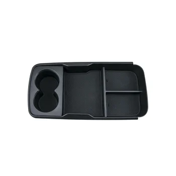 Для Kia EV6 2022 2023 Подлокотник Ящик для хранения Консоль Центральный Органайзер Лоток Аксессуары для интерьера Черный