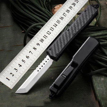Micro OTF Tech Тактические Ножи D2 Стальное Лезвие Из Углеродного Волокна T6061 авиационная алюминиевая Ручка Открытый Кемпинг Охотничий Нож Для Выживания