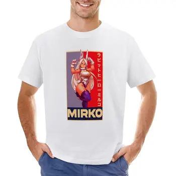 My Hero Academia - футболки Mirko Mha, топы, одежда из аниме, белые футболки для мальчиков, облегающие футболки из аниме для мужчин