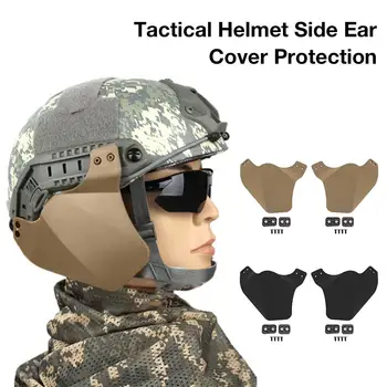 1 Пара защитных накладок для шлема, тактические снасти для охоты на открытом воздухе, Защитная боковая крышка для страйкбола, военные уши, Аксессуар для защиты головы