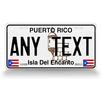Персонализированный Классический Номерной Знак Пуэрто-Рико PR Реплика Пользовательского Текста Isla Del Encanto Auto Tag-Украшение Стены Металлическим Настенным Знаком