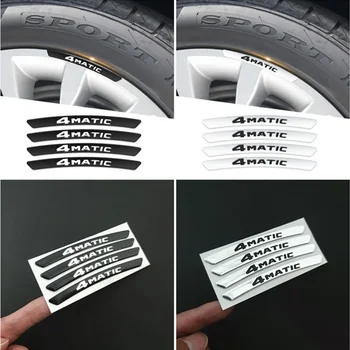 3D Алюминий 4MATIC AMG Логотип Наклейка На Обод Колеса Наклейки Эмблема Значок Для Mercedes Benz A B C E S GLA GLC GLE GLS CLS Аксессуары