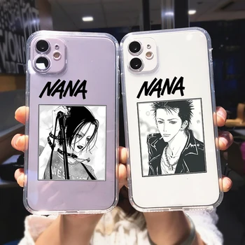 Мультяшный Чехол для Телефона Оосаки Нана для iPhone 13 14 11 Pro Max Case 12 Mini X XS XR 7 8 Plus Anime Couple Cover Clear Silcone Fundas