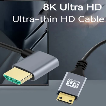 Кабель-адаптер Mini HDMI-совместимый с HDMI-совместимым кабелем 48 Гбит/с 0,5 /1 / 2 м Соединительный кабель-удлинитель 4K при 120 Гц 8K при 60 Гц