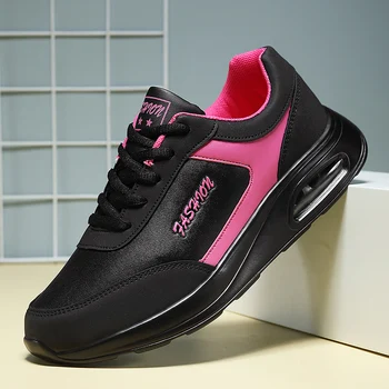 Большие размеры 35-42, женская спортивная обувь для тенниса, легкие водонепроницаемые кожаные кроссовки с амортизатором на воздушной подушке, женская обувь Tenis Feminino