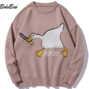 BOLUBAO 2023 Брендовый пуловер, свитер, мужской новый дизайн, модный тренд, высококачественная уличная одежда из аниме, Теплый повседневный свитер, мужской