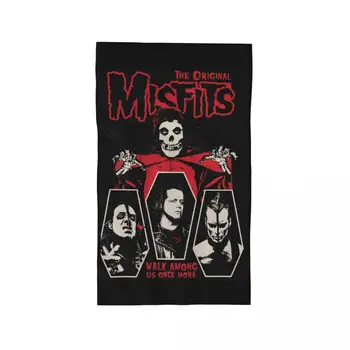 Полотенце для лица Horror Punk Rock Misfits, изготовленное на заказ под музыку хэви-метал, Супер мягкие хлопковые пляжные полотенца