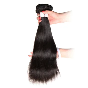 Наращивание Прямых Пучков Человеческих Волос для Чернокожих Женщин Натуральный 8A 100% Необработанный Реми Необработанные Бразильские Волосы Двойной Уток Ubetta