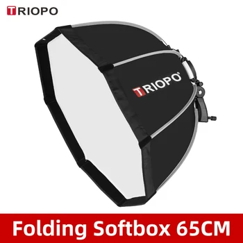 TRIOPO KS65 65 см Складной восьмиугольный софтбокс с кронштейном для софтбокса для Canon Nikon Godox Yongnuo Вспышка Speedlite