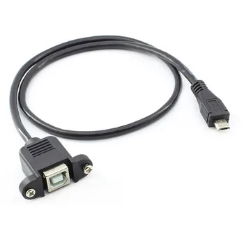 Кабель с разъемом Micro-USB 5pin Micro USB 2.0 от штекера до USB 2.0 B типа 30 см 50 см с кабелями для крепления на панели