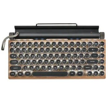 TW1867 Круглая механическая беспроводная клавиатура в стиле ретро-панк