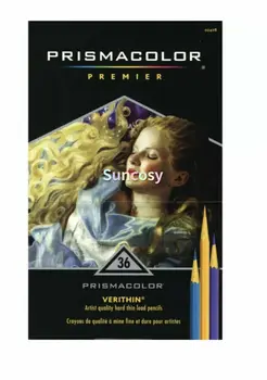 Набор Цветных Карандашей Sanford Prismacolor Verithin, 36 Цветных Твердых Карандашей, Prismacolor Premier Artist Pencil, Насыщенный Цвет, Светостойкий