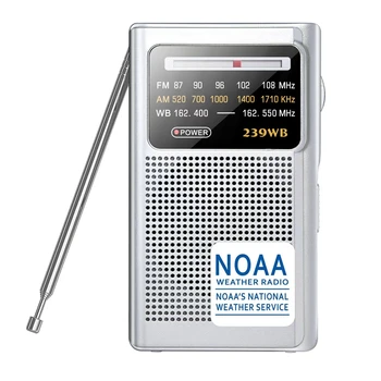 Лучшие предложения FM AM NOAA Pointer Тюнинговое радио DSP Мини Портативное радио Динамик Портативный карманный радиоприемник с предупреждением о погоде