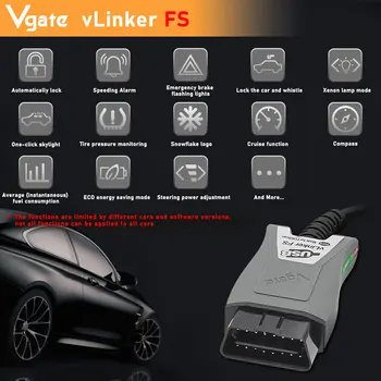 Vgate vLinker FS ELM327 Для Ford FORScan HS MS CAN ELM 327 OBD 2 OBD2 Автомобильные Диагностические Инструменты Интерфейс OBD сканера OBDII Для Mazda