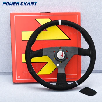 Power Ckart 14-дюймовое 350-мм спортивное рулевое колесо из замши и кожи Drift Car Racing Game PC Рулевое колесо