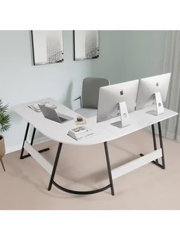 Письменный стол для домашнего офиса Lacoo Современный компьютерный стол L-образной формы, белый