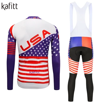 Kafitt Triathlon Уличный мужской велосипедный ремень, длинные брюки, костюм для дорожного снаряжения, изготовленный на заказ комплект велосипедного костюма