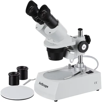 Студенческий Передний Бинокулярный стереомикроскоп AmScope 20X-40X-80X SE306R-PZ