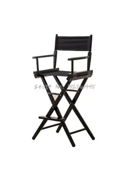Режиссерское кресло из массива дерева Складное портативное уличное холщовое кресло Кресло для макияжа Реквизит для фотосъемки Спинка кресла для отдыха Офис