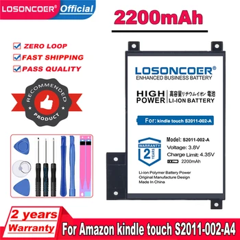 LOSONCOER 2200 мАч S2011-002-S Аккумулятор Для Amazon Kindle Touch S2011-002-A DR-A014 170-1056-00 Батареи D01200